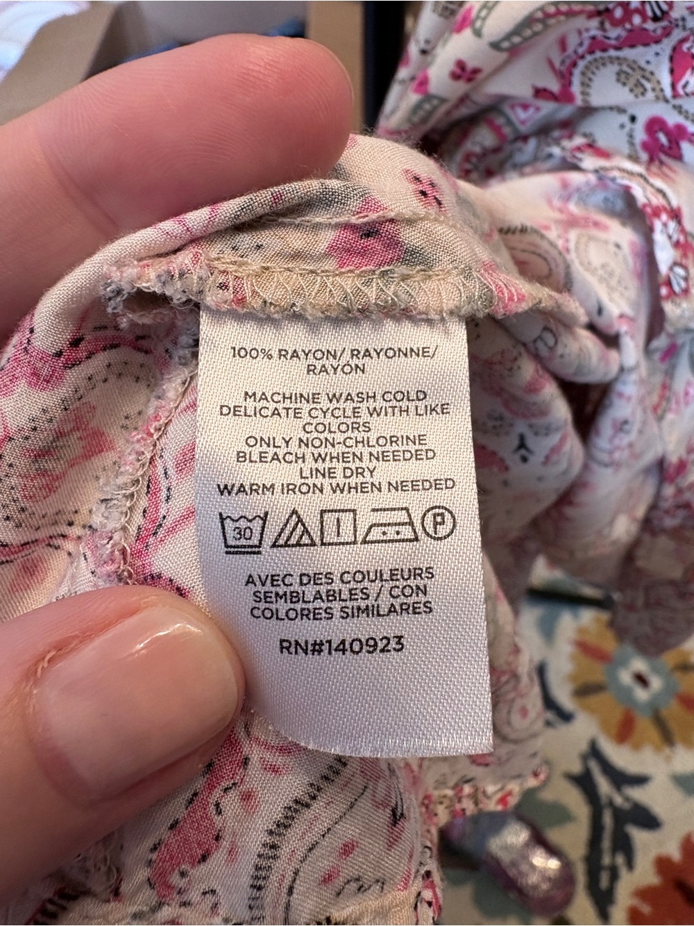LOFT Outlet XL Paisley Floral Print Wrap Dress 100% Rayon - Picture 5 of 5